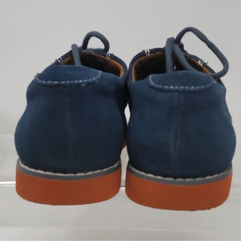 Florsheim Kearney Jr Plain Toe Oxford Blue Suede Shoes Sz 5